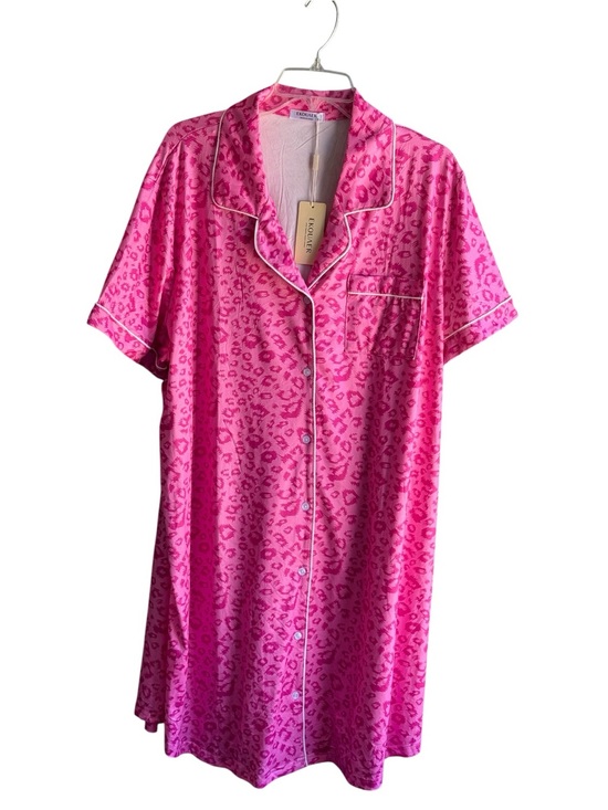 Ekouaer Other - Ekouaer Nightgown for Women Button Sleep Shirt V Neck Pajama Dress Pink